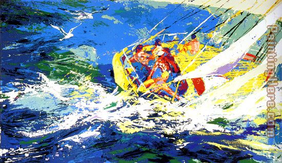 Aegean Sailing painting - Leroy Neiman Aegean Sailing art painting